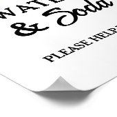 Modern Minimalistisch Script Afstuderen Drink Part Poster (Hoek)