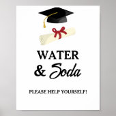 Modern Minimalistisch Script Afstuderen Drink Part Poster (Voorkant)