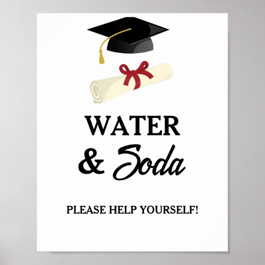 Modern Minimalistisch Script Afstuderen Drink Part Poster (Voorkant)