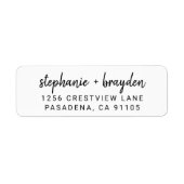 Modern minimalistisch script Afstuderen retouradre Etiket (Voorkant)