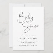 Modern minimalistisch script Alles in één Baby sho Kaart (Voorkant)