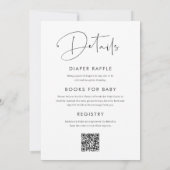 Modern minimalistisch script Alles in één Baby sho Kaart (Achterkant)