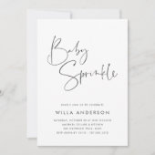 Modern minimalistisch script Alles in één Baby Spr Kaart (Voorkant)