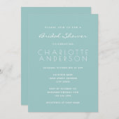 Modern minimalistisch Script Aqua Vrijgezellenfees Kaart (Voorkant / Achterkant)