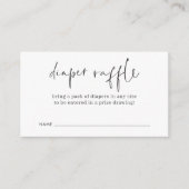 Modern Minimalistisch Script Baby shower Luier Raf Informatiekaartje (Voorkant)