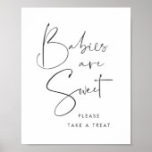 Modern minimalistisch script "Baby's zijn zoet" te Poster (Voorkant)