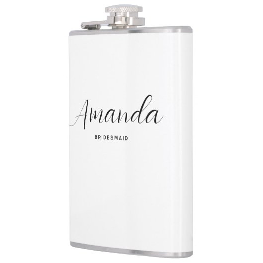 Modern minimalistisch script Bachelorette Bridesma Heupfles (Links)