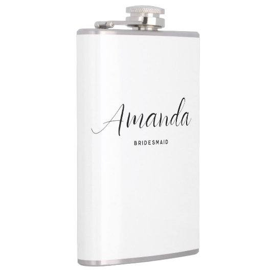 Modern minimalistisch script Bachelorette Bridesma Heupfles (Rechts)