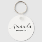 Modern minimalistisch script Bachelorette Bridesma Sleutelhanger (Achterkant)