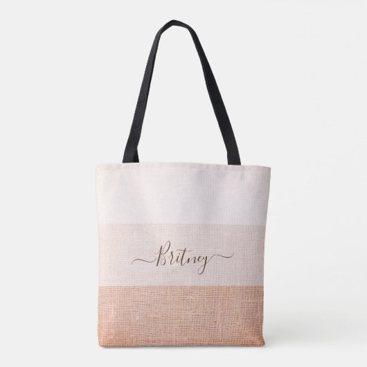 Modern Minimalistisch Script Bachelorette & Bruids Tote Bag (Achterkant)