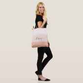 Modern Minimalistisch Script Bachelorette & Bruids Tote Bag (Op model)