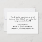 Modern minimalistisch script bedankkaart (Achterkant)