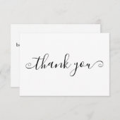 Modern minimalistisch script bedankkaart (Voorkant / Achterkant)