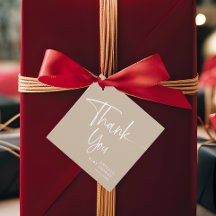 Modern minimalistisch script bedankt