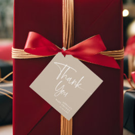 Modern minimalistisch script bedankt bedankjes labels