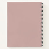 Modern minimalistisch script Blush Pink Wedding Notitieboek (Achterkant)