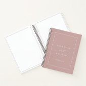 Modern minimalistisch script Blush Pink Wedding Notitieboek (Binnen)