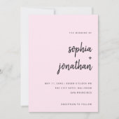 Modern minimalistisch script | Blush Weddenschap Kaart (Voorkant)
