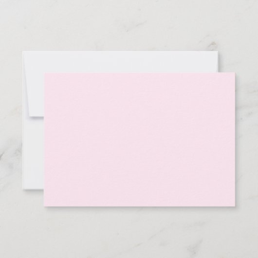 Modern minimalistisch script | Blush Weddenschap RSVP Kaartje (Achterkant)