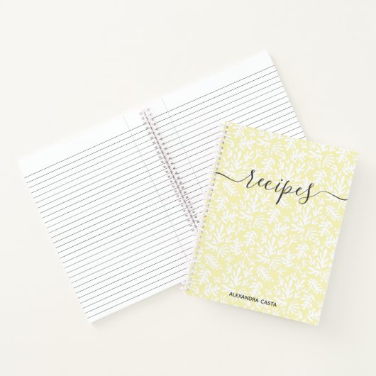 Modern minimalistisch script botanisch aangepaste notitieboek (Binnen)