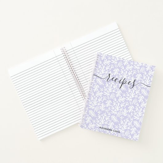 Modern minimalistisch script botanisch aangepaste  notitieboek (Binnen)