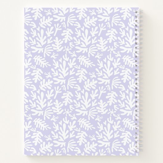 Modern minimalistisch script botanisch aangepaste  notitieboek (Achterkant)