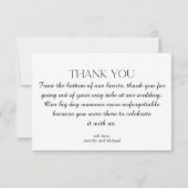 Modern minimalistisch script bruiloft 6 foto's col bedankkaart (Achterkant)