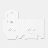 Modern minimalistisch script bruiloft bedankdoosjes (Uitgevouwen)