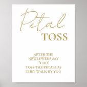 Modern minimalistisch script bruiloft bloemblaadje poster (Voorkant)