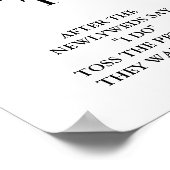 Modern minimalistisch script bruiloft bloemblaadje poster (Hoek)