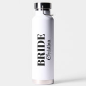 Modern minimalistisch script bruiloft bruid waterfles