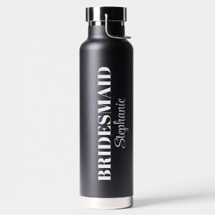 Modern minimalistisch script bruiloft bruidsfeest waterfles