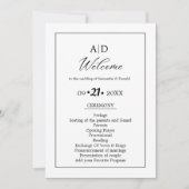 Modern minimalistisch script bruiloft ceremonie pr kaart (Voorkant)