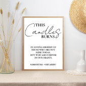 Modern minimalistisch script bruiloft deze kaarsen poster