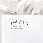 Modern minimalistisch script bruiloft etiket (Insitu)