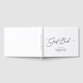 Modern minimalistisch script bruiloft gastenboek (Volledig)