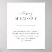 Modern Minimalistisch Script Bruiloft Herdenking B Poster (Voorkant)