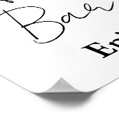 Modern minimalistisch script bruiloft koffie bar t poster (Hoek)