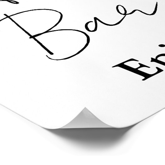 Modern minimalistisch script bruiloft koffie bar t poster (Hoek)