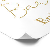 Modern minimalistisch script bruiloft koffie bar t poster (Hoek)