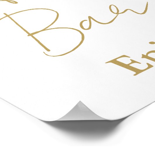 Modern minimalistisch script bruiloft koffie bar t poster (Hoek)