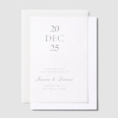 Modern Minimalistisch Script Bruiloft Save the Dat Vellum Uitnodigingen (Offset)