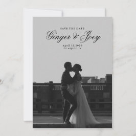 Modern Minimalistisch Script Bruiloft Sla de datum Kaart