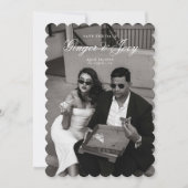 Modern Minimalistisch Script Bruiloft Sla de datum Kaart (Voorkant)