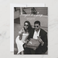 Modern Minimalistisch Script Bruiloft Sla de datum