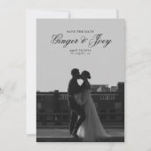 Modern Minimalistisch Script Bruiloft Sla de datum Kaart (Voorkant)