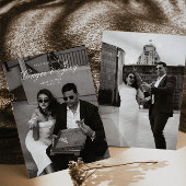 Modern Minimalistisch Script Bruiloft Sla de datum Kaart