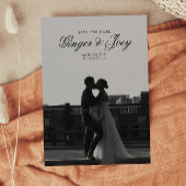 Modern Minimalistisch Script Bruiloft Sla de datum Kaart