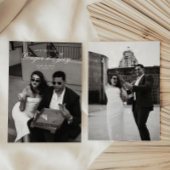 Modern Minimalistisch Script Bruiloft Sla de datum Kaart