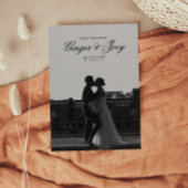 Modern Minimalistisch Script Bruiloft Sla de datum Kaart